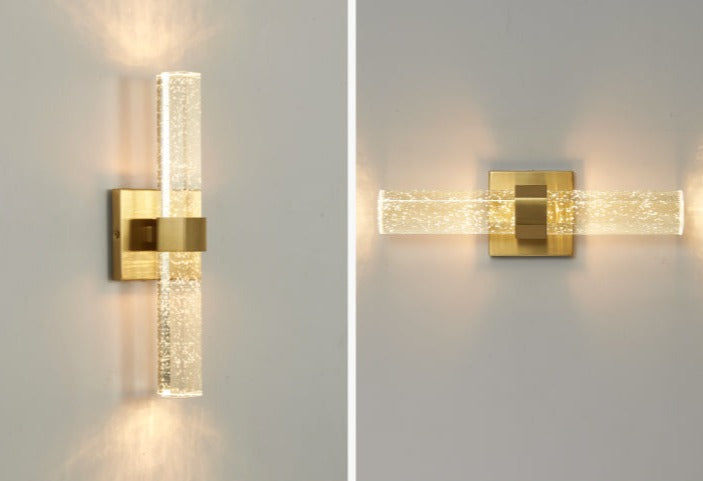 Modern Crystal Wall Light Bubble Glass Gold Finish - Product detail 6
