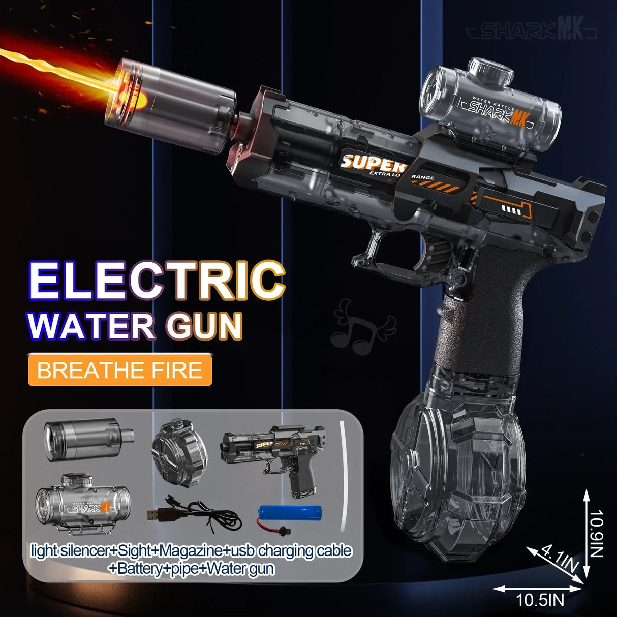 LED Water Gun  Automatic Electric Blaster With Light Effects - Product detail 12