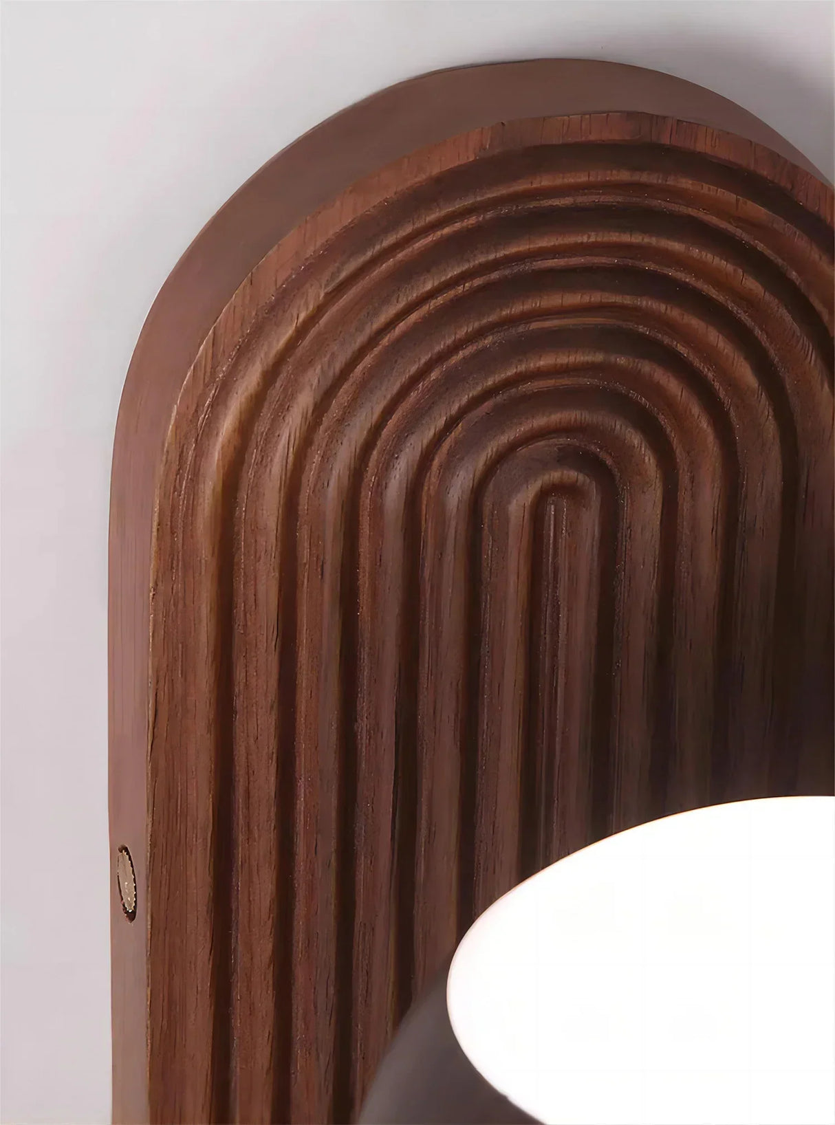Modern Spherical Wall Lamp Walnut Wood Globe Design - Product detail 11