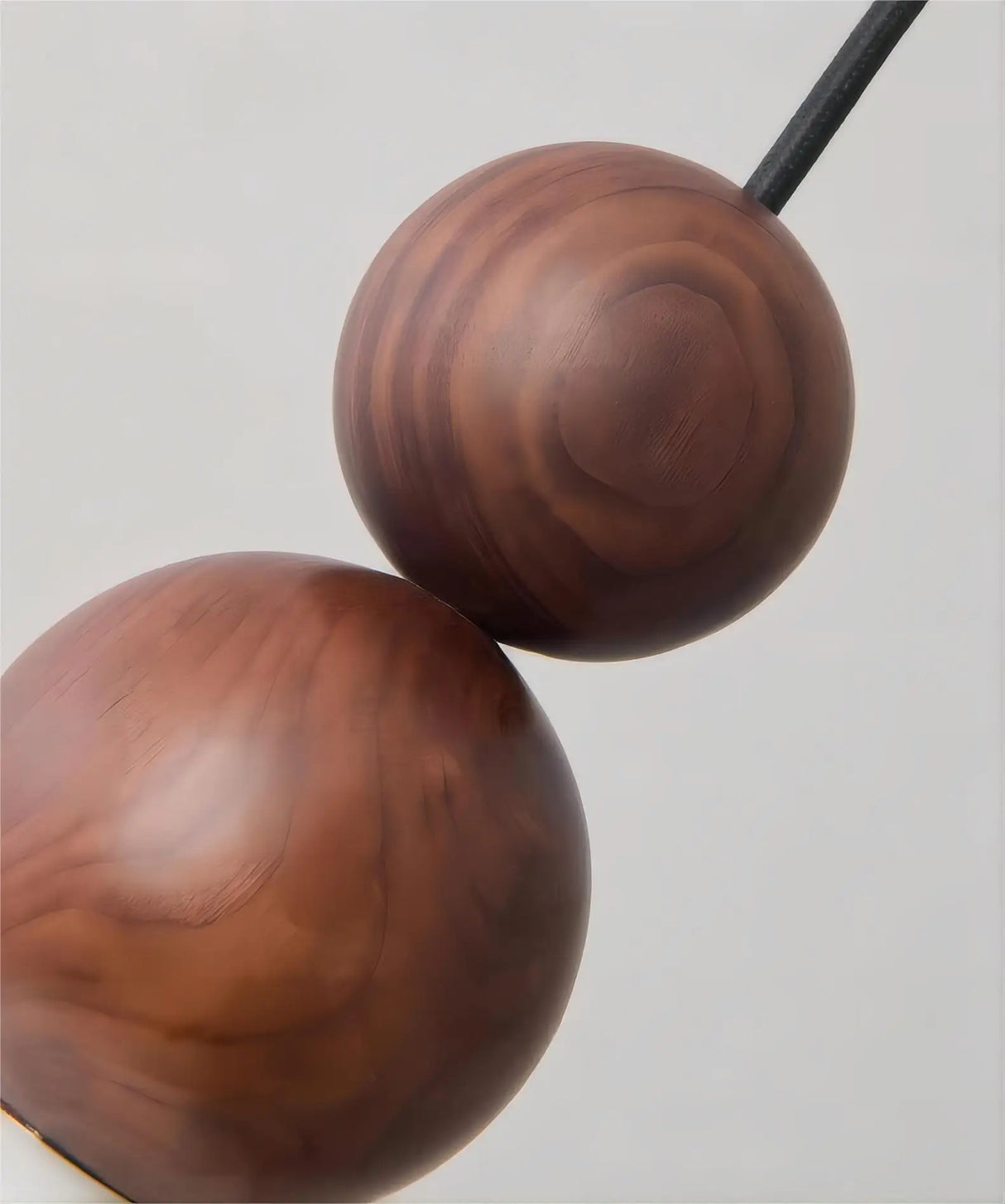 Modern Wall Lamp Walnut Wood Sphere Design - Product detail 12