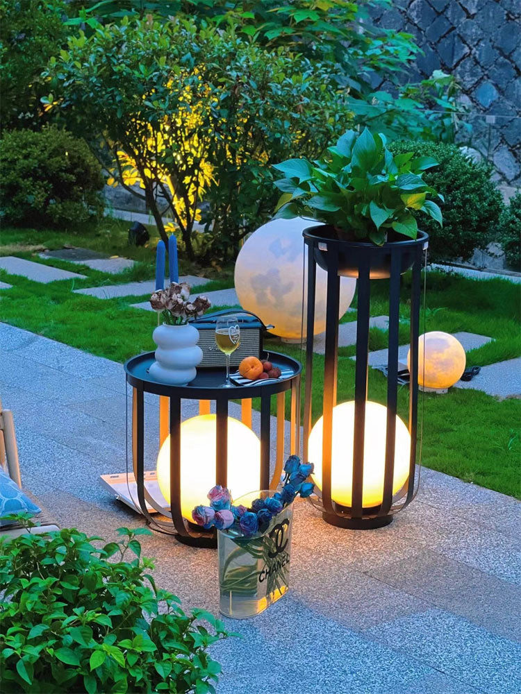 Modern Solar Garden Light Cage Design With Dual Power - Product detail 10