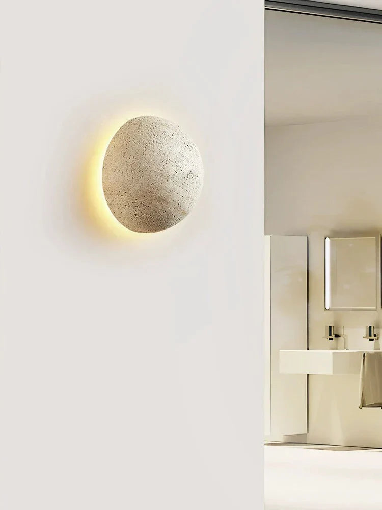 Minimalist Outdoor Wall Light Natural Stone LED Sconce - Product detail 4