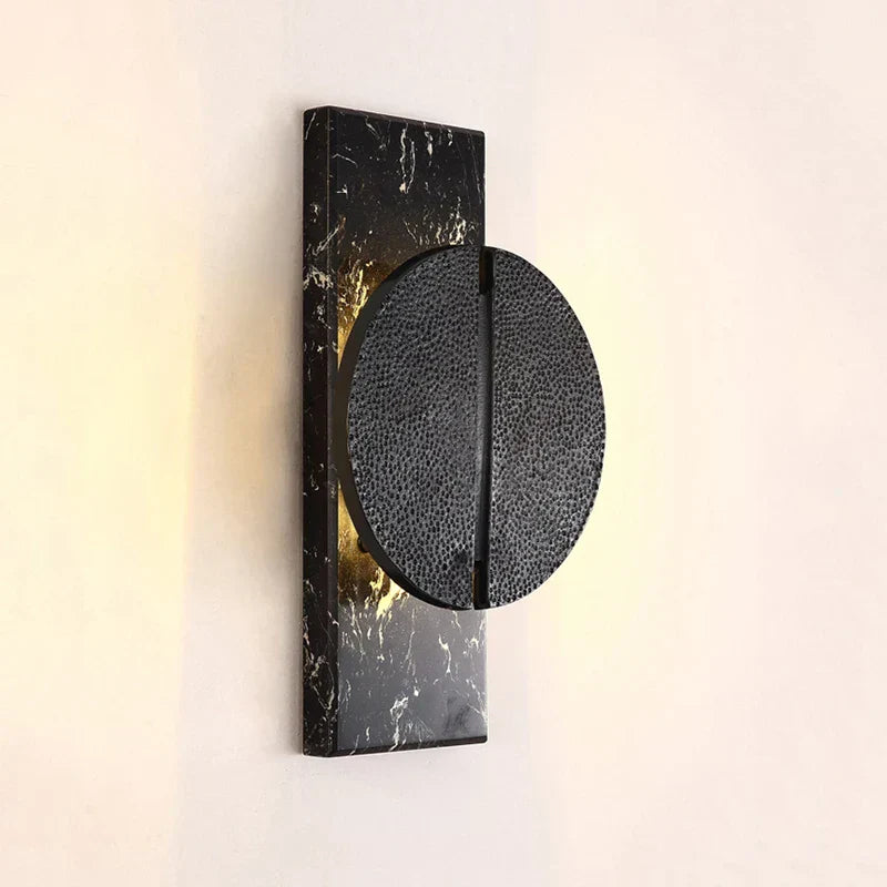 Modern Marble Wall Light Black Stone Half Moon Design - Product detail 6