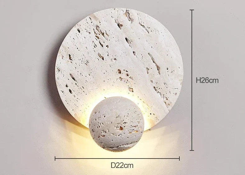 Stone Wall Light Natural Textured Round Design - Product detail 15