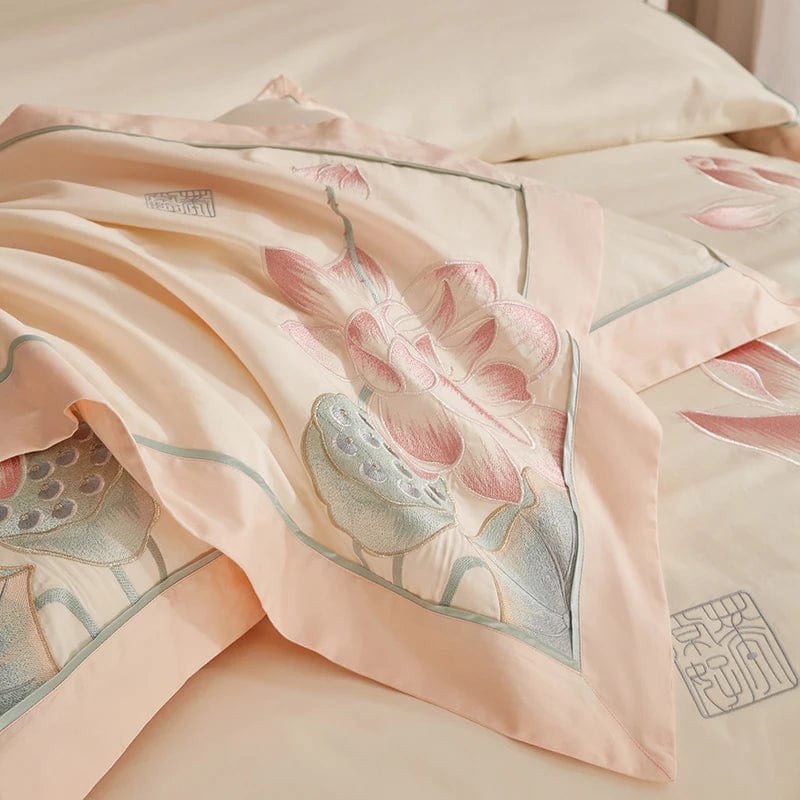 Egyptian Cotton Duvet Set  Lotus Floral Pattern - Product detail 7