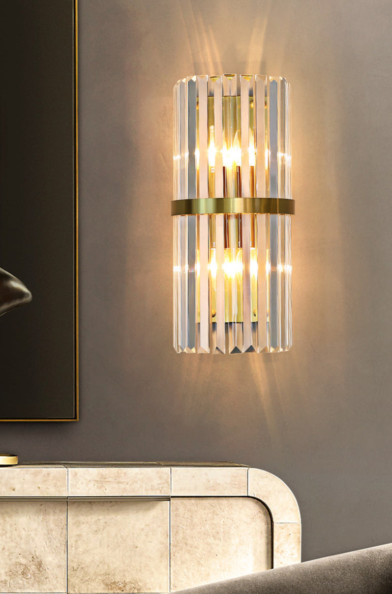 Crystal Wall Sconce Gold Band Prism Design - Product detail 7