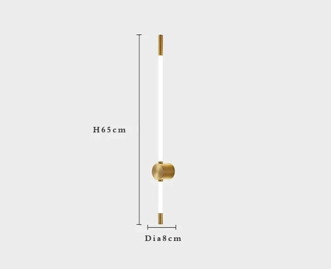 Modern LED Wall Light Linear Brass and White Design - Product detail 15