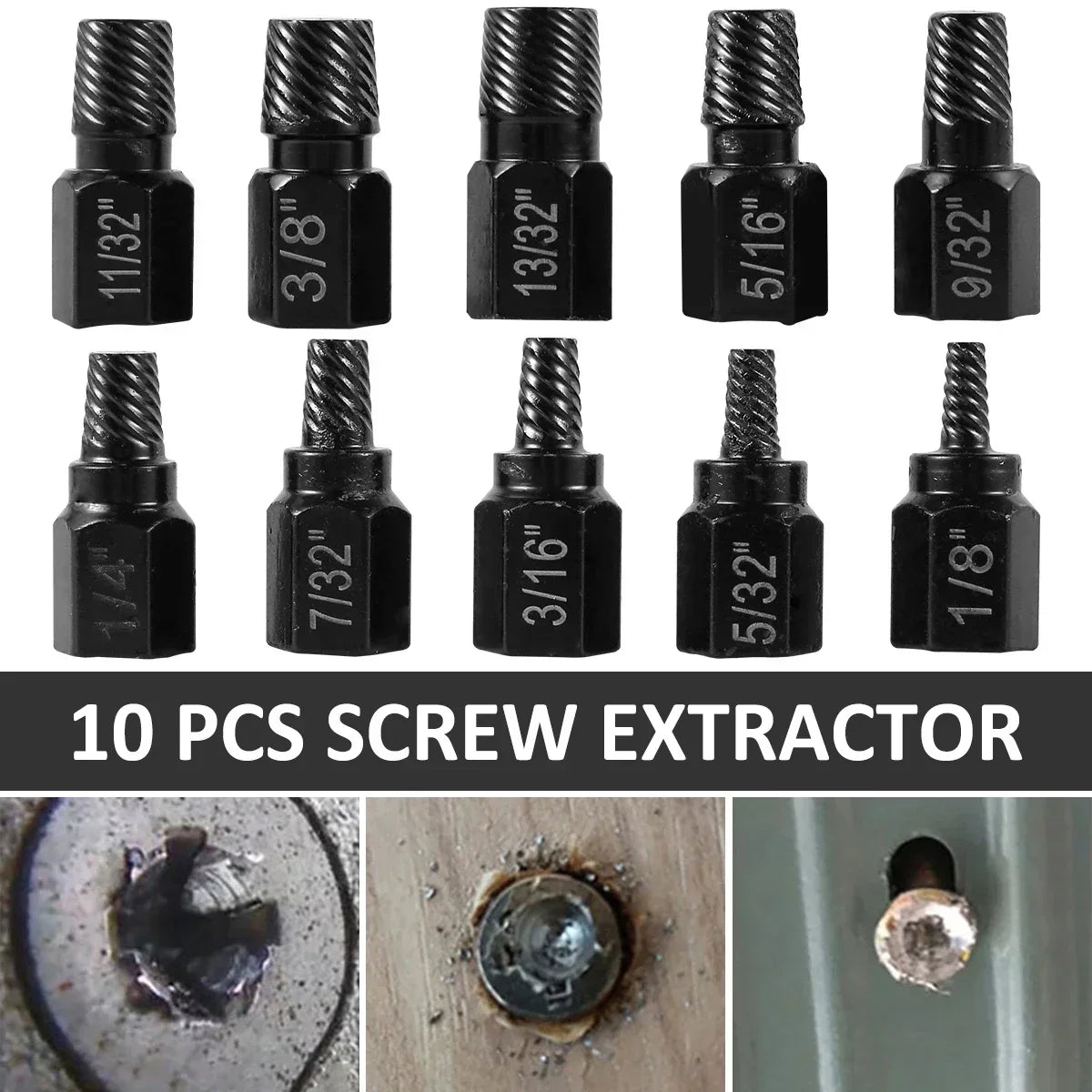 Professional Screw Extractor Set Heat-Treated Chrome-Moly Steel - Product detail 13