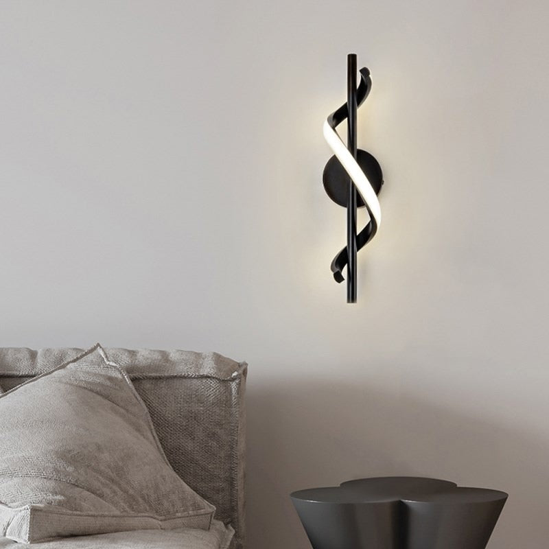 Modern Spiral Wall Light Gold White LED Design - Product example