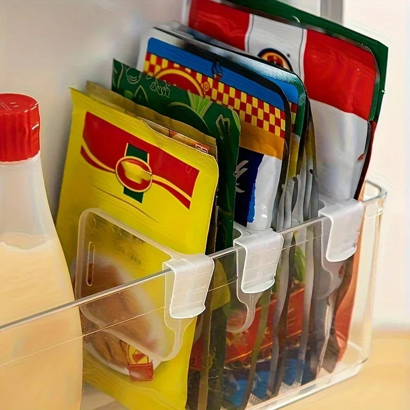 Refrigerator Shelf Organizer Clear Plastic Door Clip System - Product detail 8