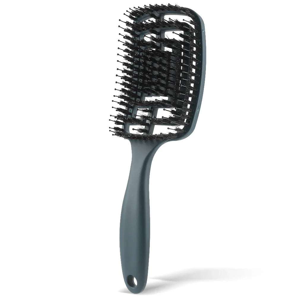 Professional Detangling Brush  Curved Vented Design - Product showcase