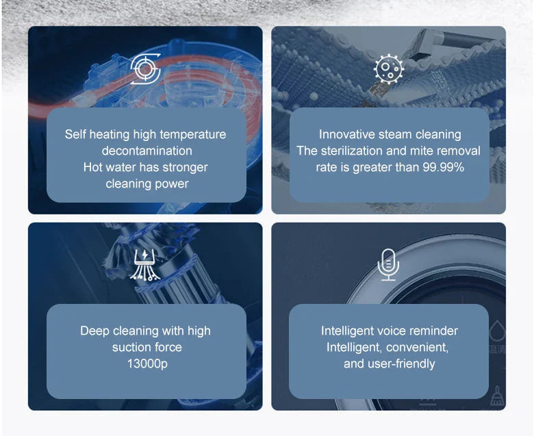 Smart Floor Vacuum Washer  Dual Tank Steam Cleaning System - Product detail 8