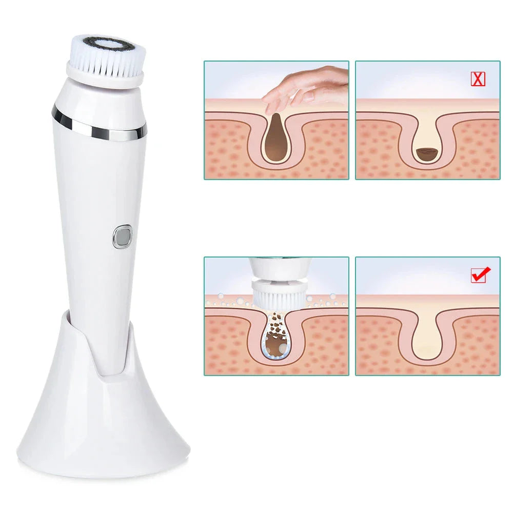 Electric Facial Cleansing Brush  4-in-1 Skincare System - Product example