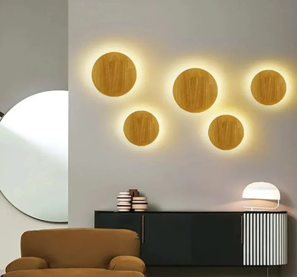 Modern Wooden Wall Light Natural Aluminum Finish - Product detail 5
