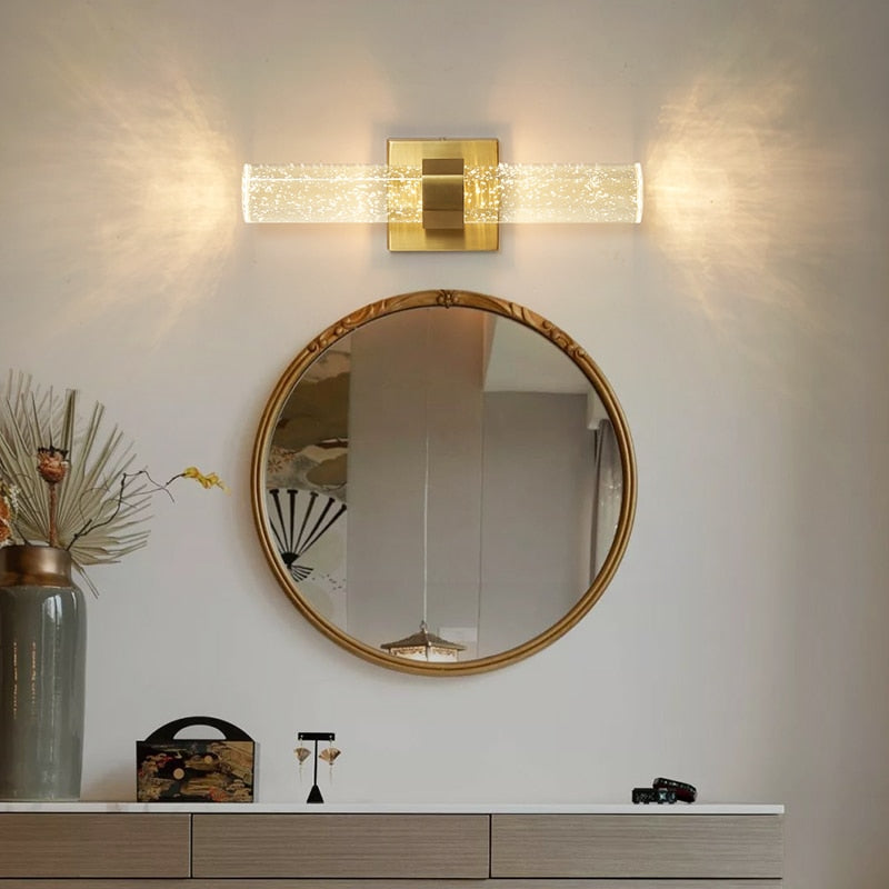 Modern Crystal Wall Light Bubble Glass Gold Finish - Product detail 4