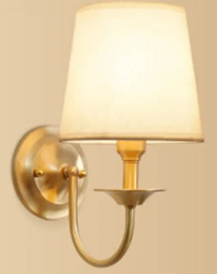 Classic Wall Sconce Brushed Gold With Linen Shade - Product detail 9