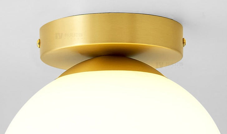 Modern Wall Sconce Brushed Gold Globe Light - Product detail 8