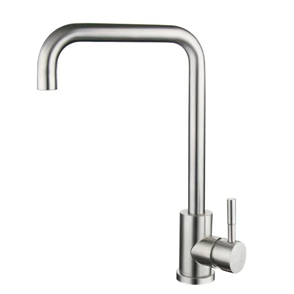 Modern Kitchen Faucet Premium Stainless Steel Single Handle Design - Product showcase