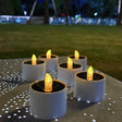 Solar LED Garden Candles  Outdoor Flickering 6-Piece Set - Product showcase