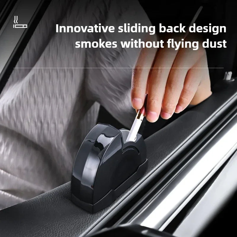 Windproof Car Ashtray  LED Illuminated With Door Mount Design - Product detail 6