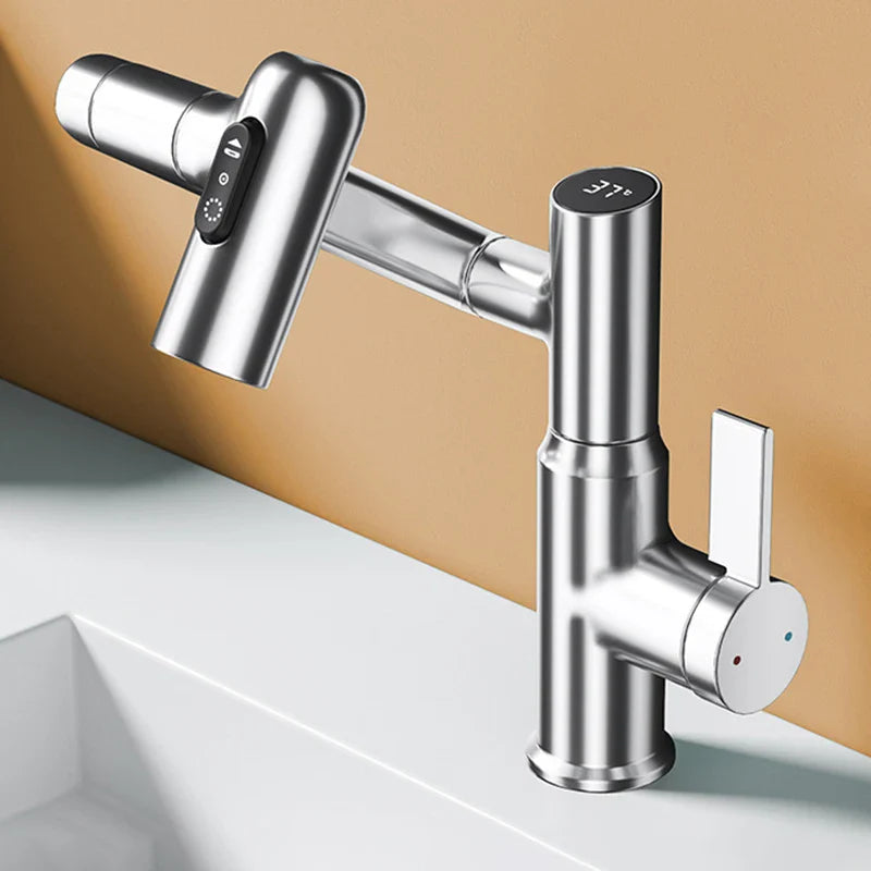 Modern Pull Out Basin Faucet Smart LED Temperature Display - Product detail 14