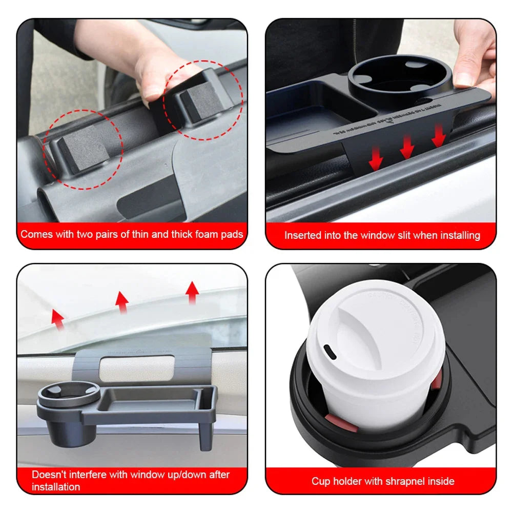 Car Door Storage Organizer Multi-Function Cup Holder With Phone Slot - Detailed view