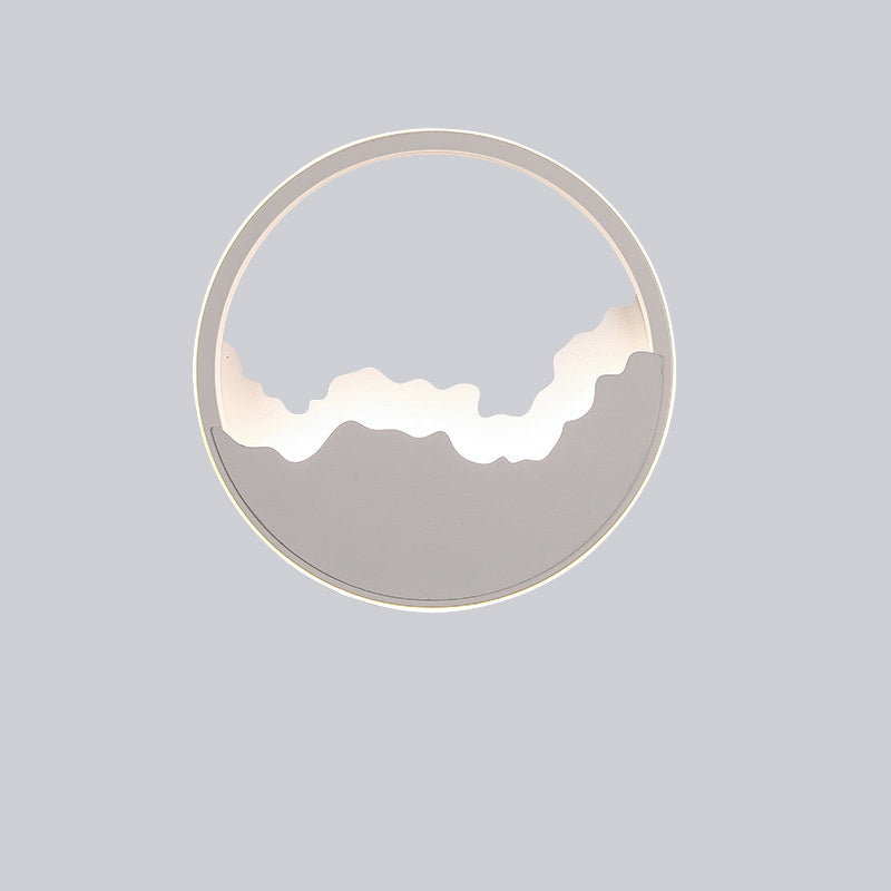 Modern Wave Wall Light  Oval LED Design - Detailed view