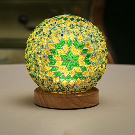 Mosaic Glass Table Lamp  Color-Changing LED Globe Design - Product detail 18