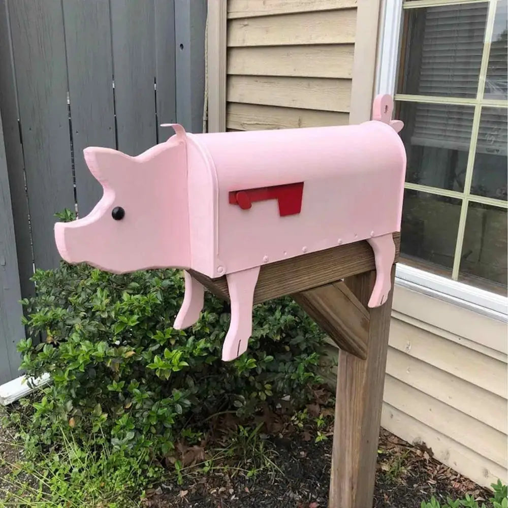 Animal Garden Mailbox  Hand-Painted Metal Cow Design - Product detail 4