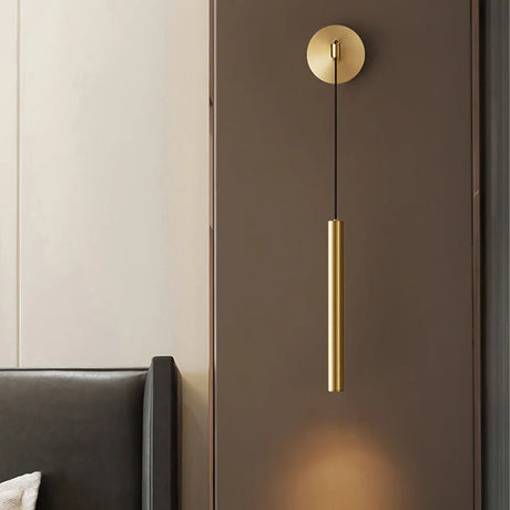 Modern Wall Reading Light  Slim Copper LED Sconce - Detailed view