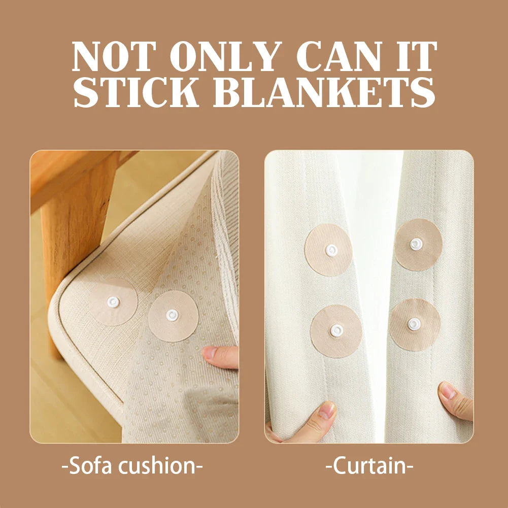 Duvet Cover Fasteners  Adhesive Corner Snaps Set - Product example