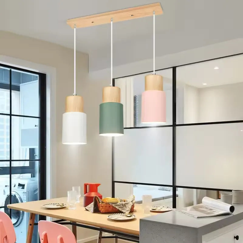 Modern Pendant Light Wood and Metal Design - Product detail 4