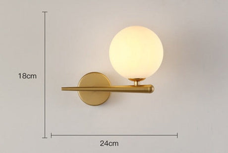 Modern Wall Sconce  Gold Globe Glass Shade - Product detail 10