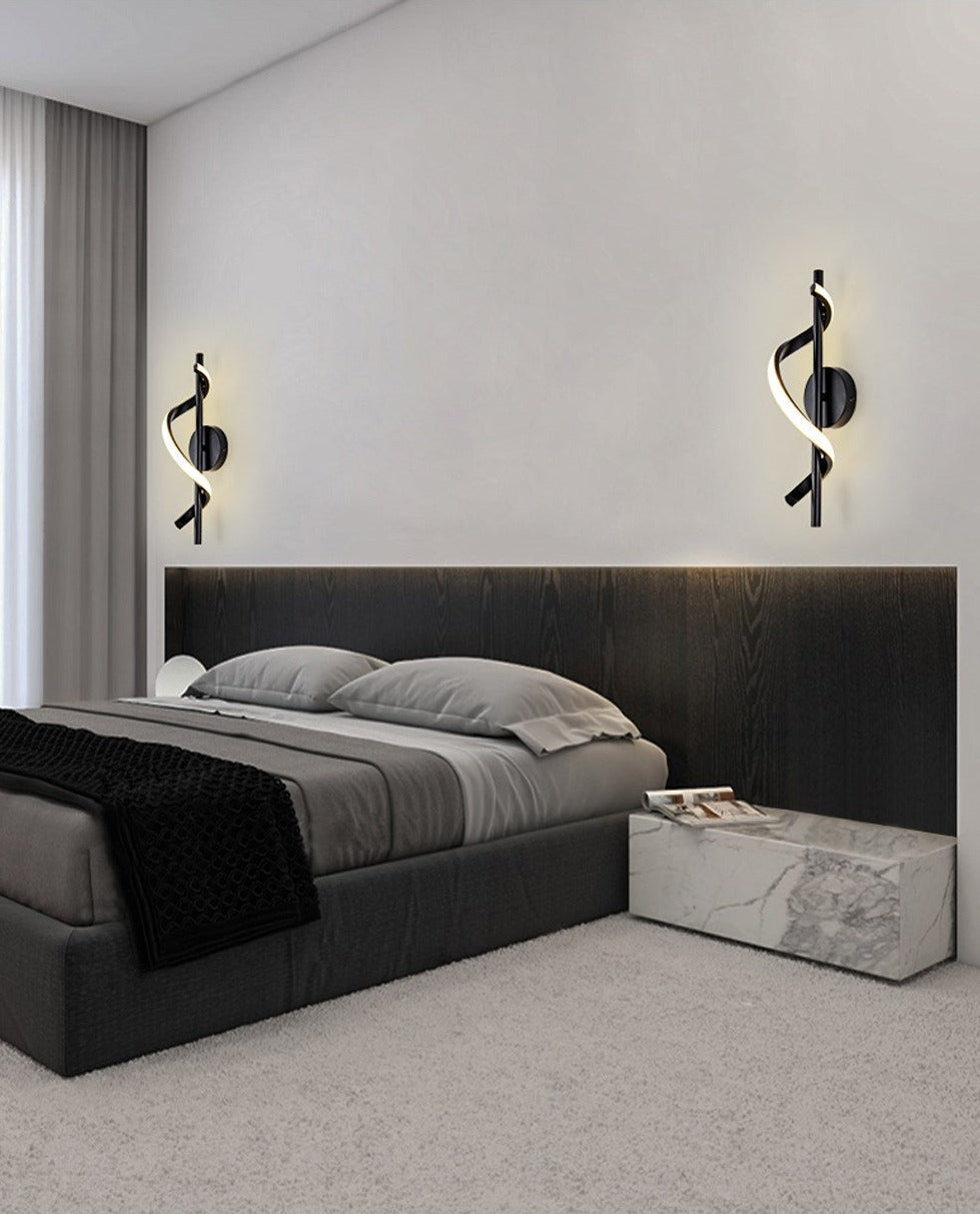 Modern Spiral Wall Light Gold White LED Design - Product detail 4