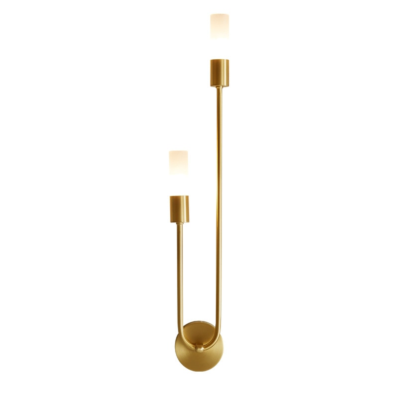 Modern LED Wall Light Dual Head Brass Finish - Product detail 8