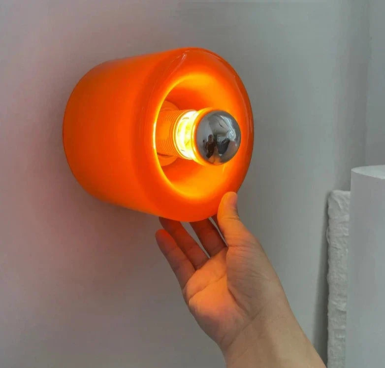 Modern Glass Wall Light Circular LED Ring Design - Product example