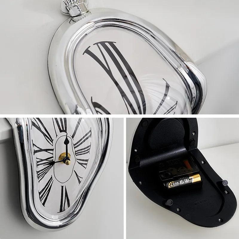 Surreal Wall Clock  Melting Design Roman Numerals - Product detail 6