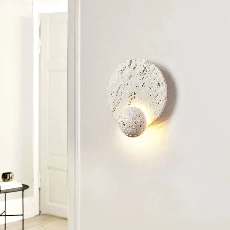 Stone Wall Light Natural Textured Round Design - Product detail 5