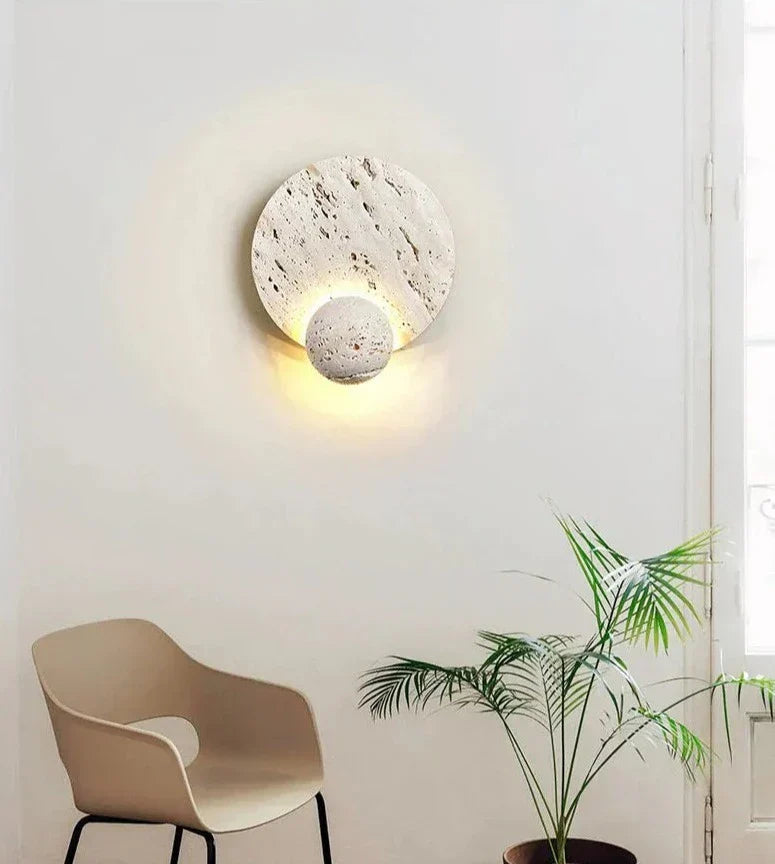 Stone Wall Light Natural Textured Round Design - Product detail 10