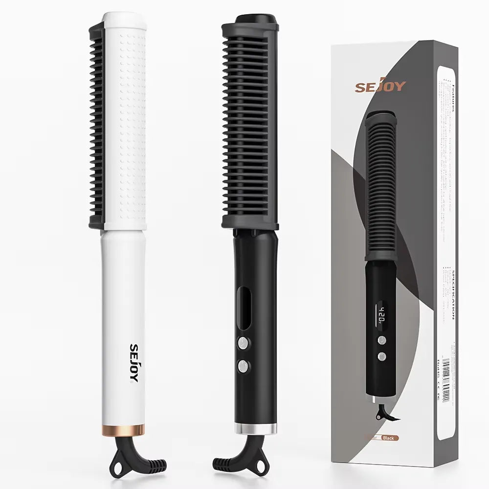 Ceramic Hair Straightener 2-in-1 Styling Tool with Temperature Control - Product showcase