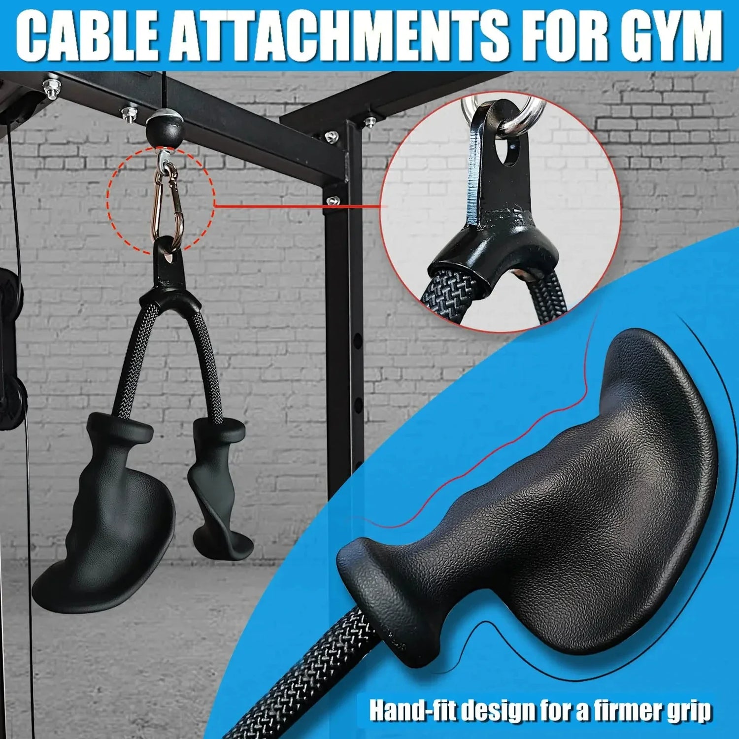 Professional Triceps Rope  Ergonomic 120cm Cable Attachment - Product detail 4