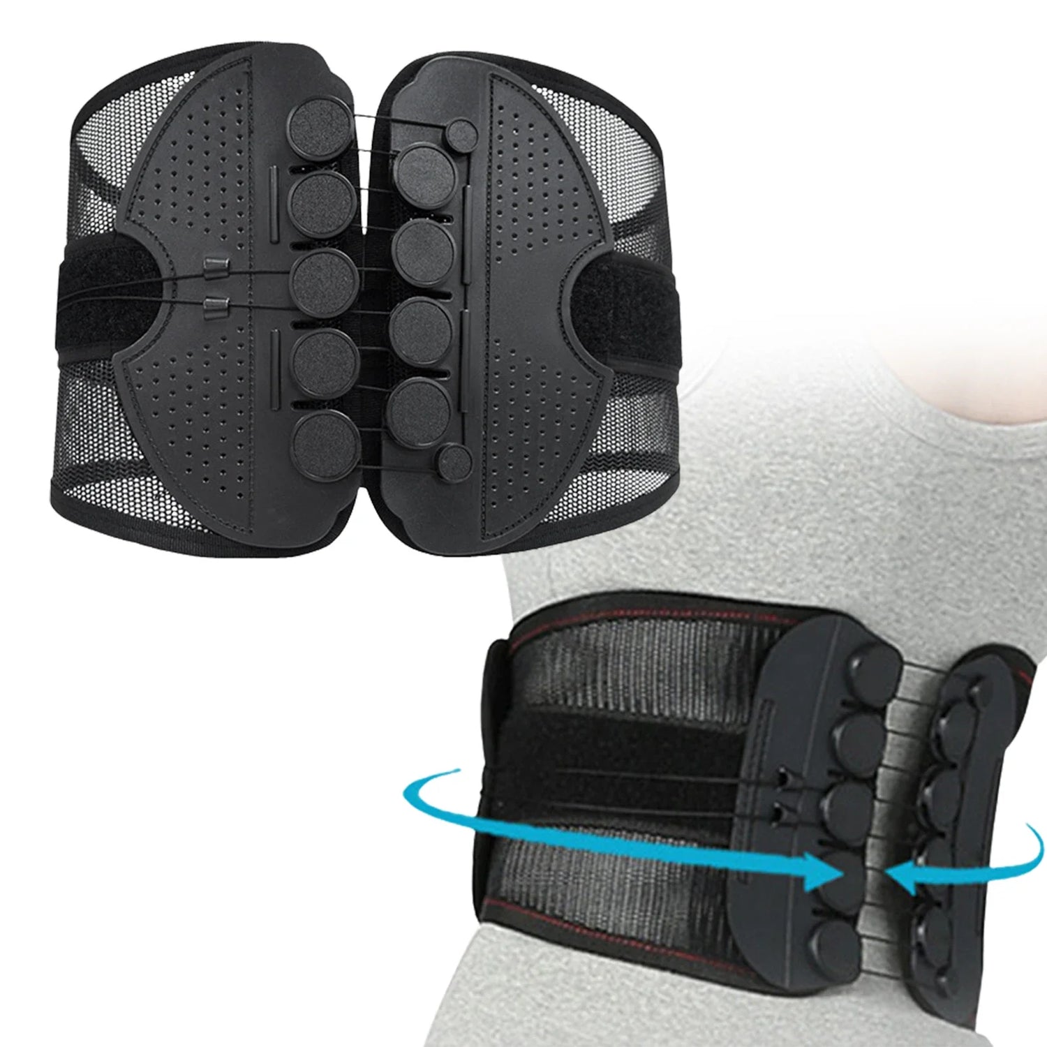 Ergonomic Back Brace  Dual Pulley Lumbar Support System - Product detail 9