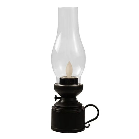 Vintage LED Lantern  Glass Hurricane Rustic Design - Product detail 6