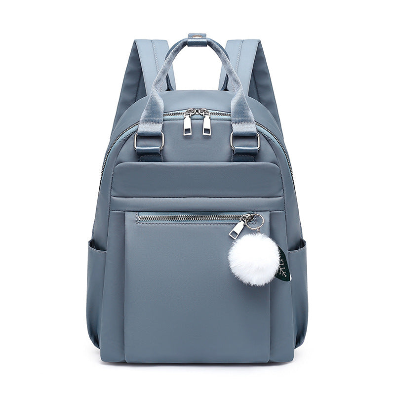 Modern School Backpack Minimalist Design With Pom Pom Charm - Product detail 6