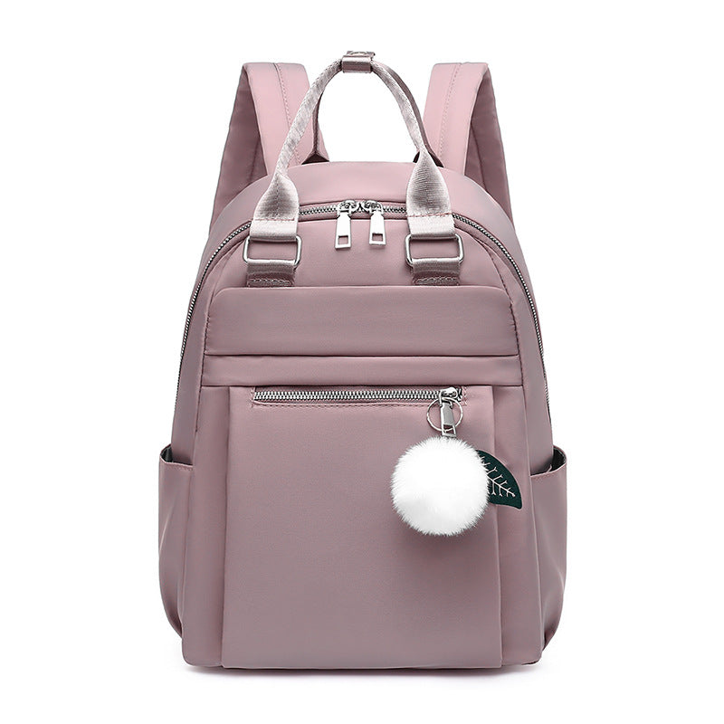 Modern School Backpack Minimalist Design With Pom Pom Charm - Product detail 7
