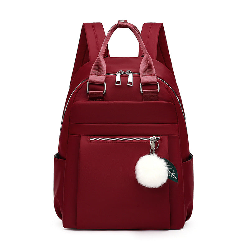 Modern School Backpack Minimalist Design With Pom Pom Charm - Product detail 8