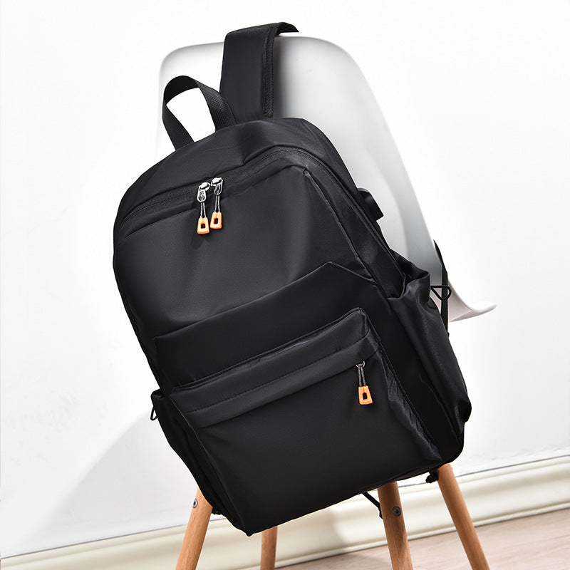 Classic School Backpack  Minimalist Design With USB Port - Product example
