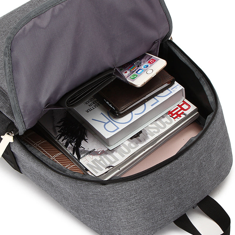 Canvas School Backpack  Modern Minimalist Design - Detailed view
