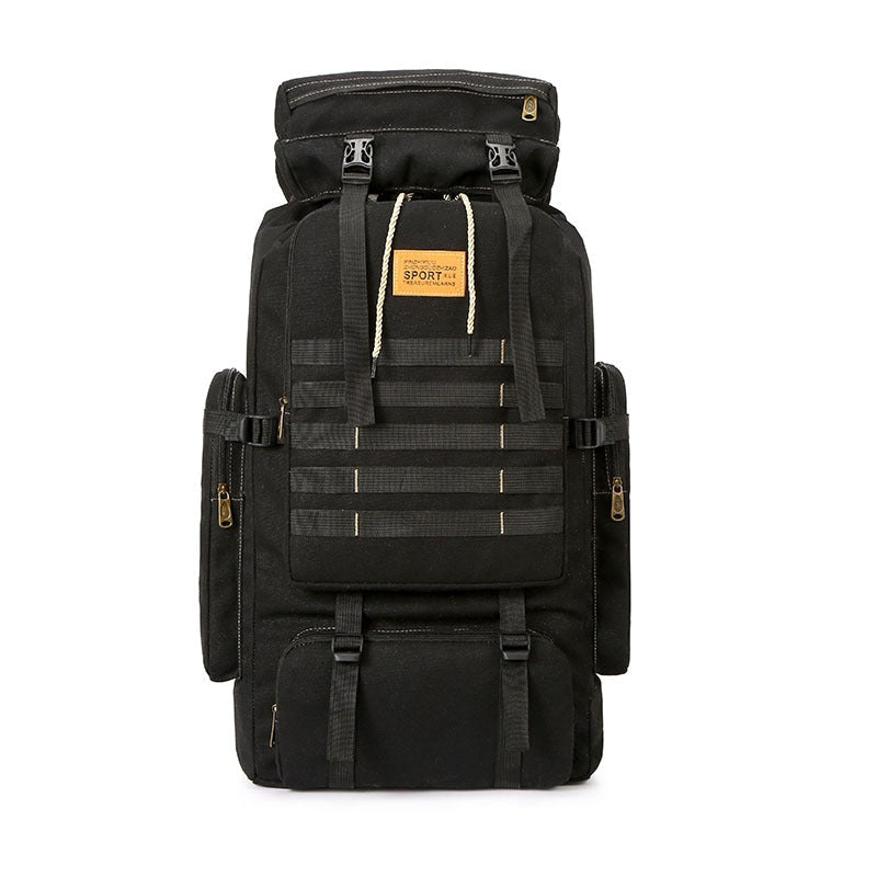 Military Canvas Backpack  80L Tactical Outdoor Rucksack - Product detail 5