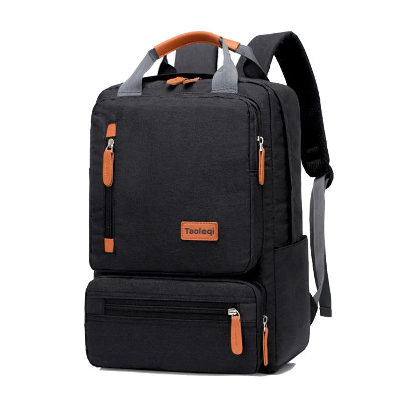 Professional Laptop Backpack  Multi-Compartment Design With Leather Trim - Product detail 4